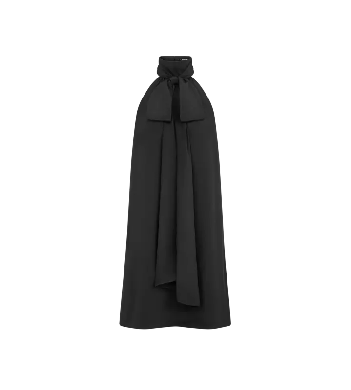 SLEEVELESS LAVALLIERE DRESS BLACK online